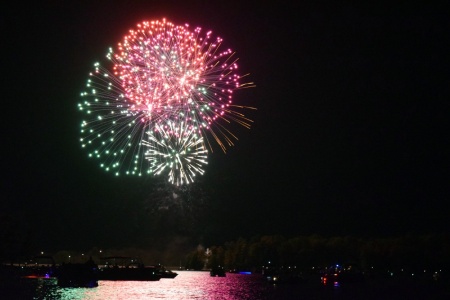 Fireworks on the lake